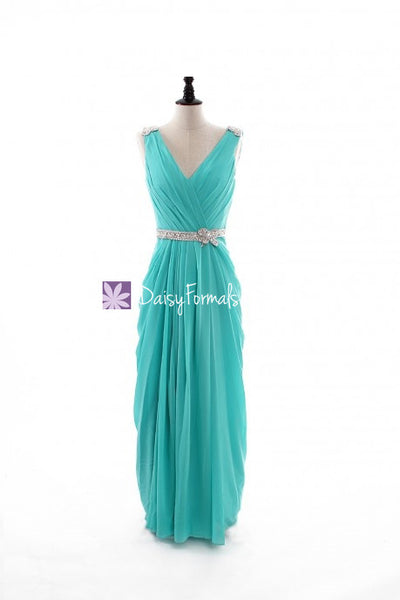 Tiffany blue best sale chiffon dress