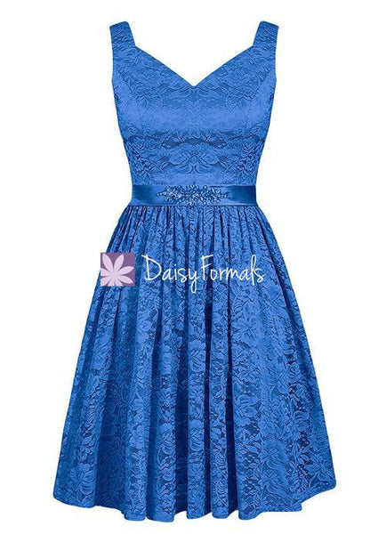 Royal blue semi formal on sale dress